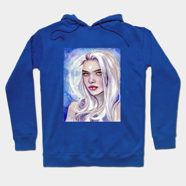 Fantasy moon girl Hoodie by Raiarts